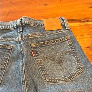 Levi's Premium Wedgie Straight Leg Jeans in Light Blue